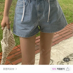 (새상품) 프렌치오브 연청 데님 반바지 m 이미지