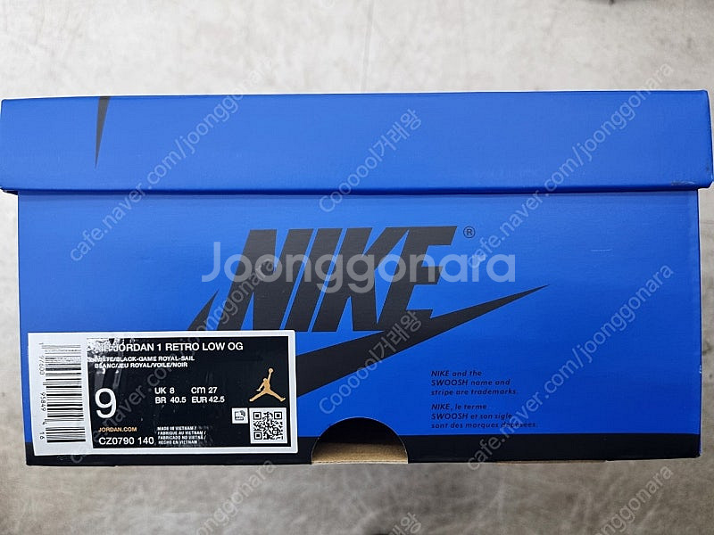 에어조던1로우 게임로얄 270mm 미시착 새제품--4