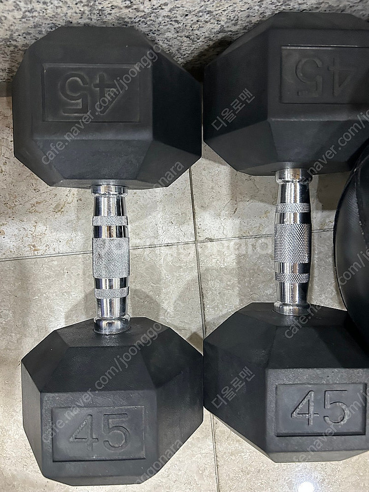 크로스핏 헬스 육각 덤벨 45파운드 / 20kg--0