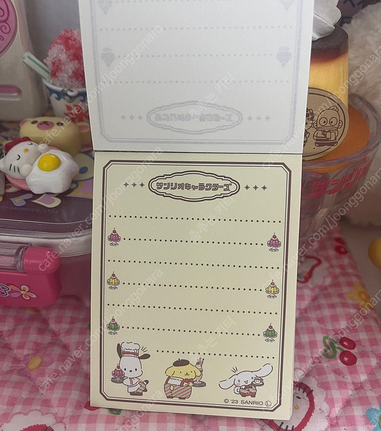 스위츠 카페 키티 메모지 떡메 일본 다꾸 디저트 메모지 메이드 산리오 고전문구 고잔완구 메이드키티 디저트키티 이미지