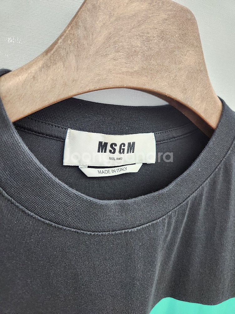 MSGM 블랙 로고 반팔 티셔츠/한섬 타임 마인 미샤 ...--4