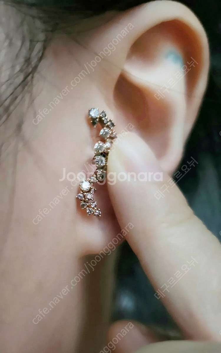 14k 언발란스 귀걸이 약0.6돈 묵직해요--4