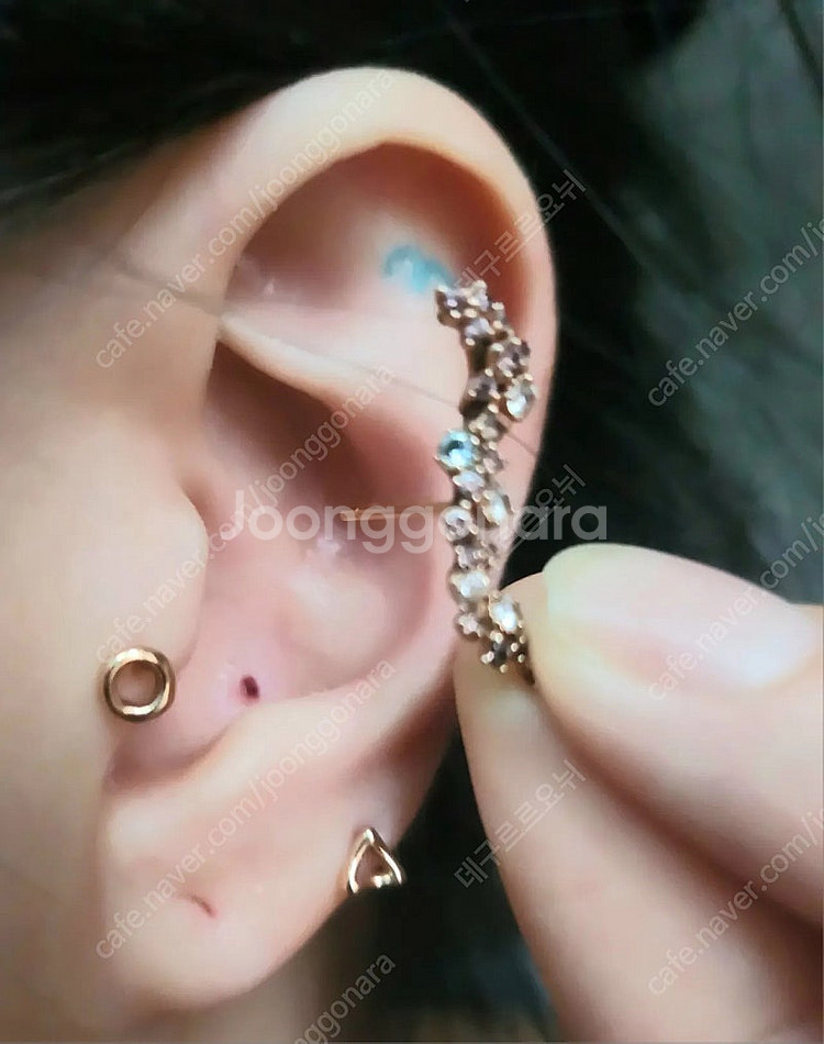 14k 언발란스 귀걸이 약0.6돈 묵직해요--6