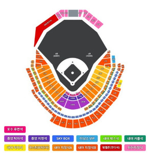 [6월10일] 한화vs두산 3루 내야지정석A 121구역 통로석 단석팝니다