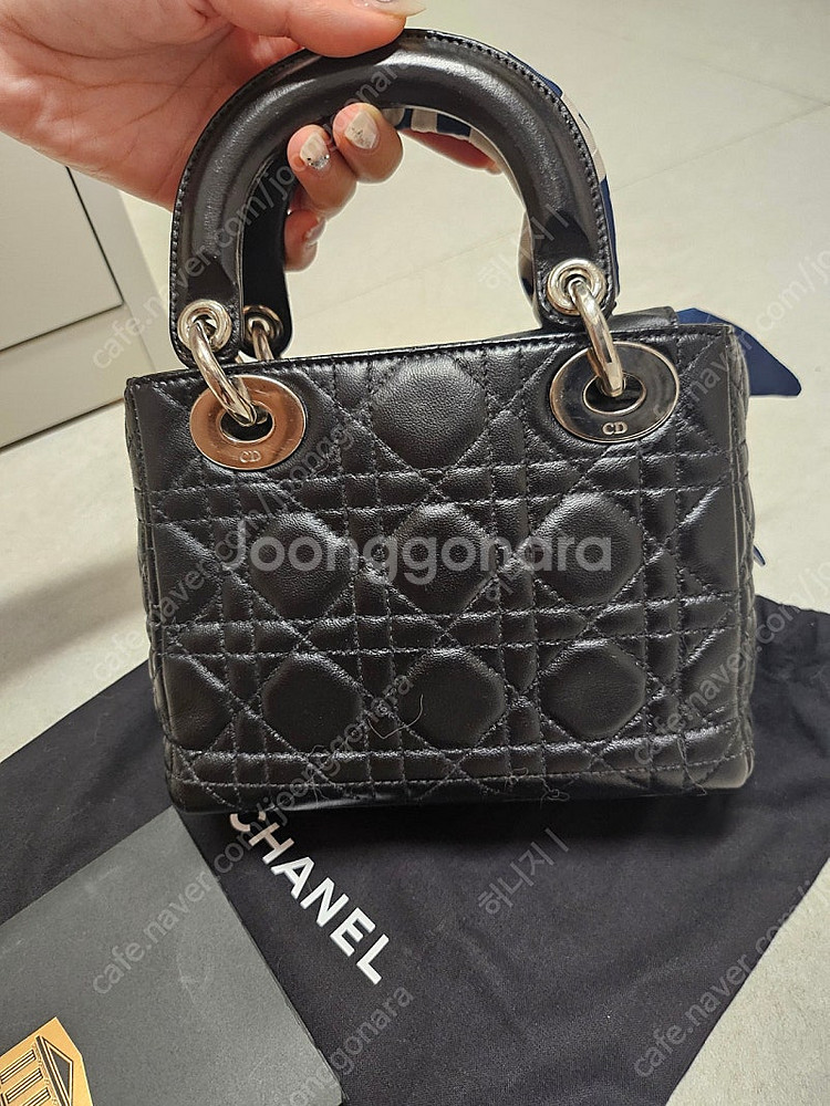 디올 레이디백 미니 블랙--1