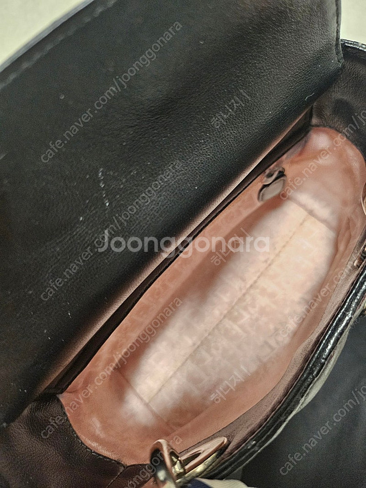 디올 레이디백 미니 블랙--7
