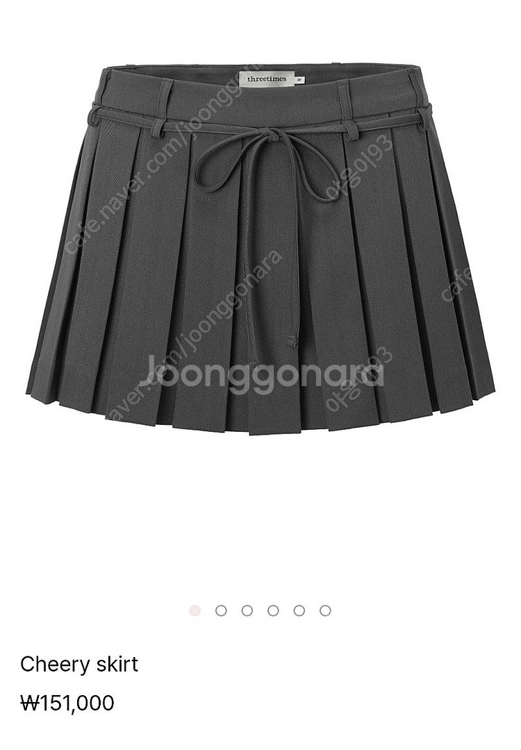 쓰리타임즈 치어리 스커트 그레이 s+니삭스 화이트--0