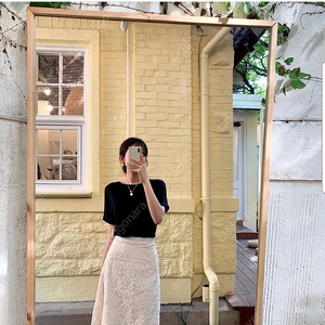 끌레르 르티에 마켓 레이스 스커트 S