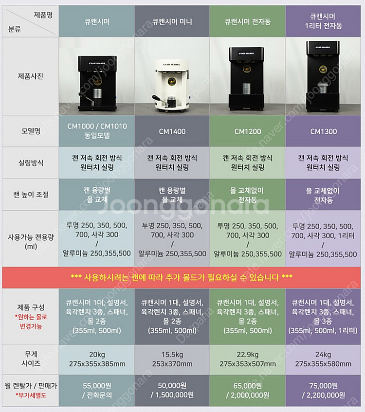 [가격조정] 자동 캔포장기 큐캔시머 CM1300 (MA...--0