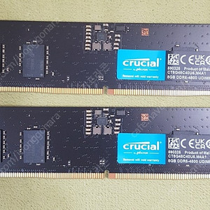 마이크론 크루셜 ddr5-4800 cl40 8gb 2개 팝니다.