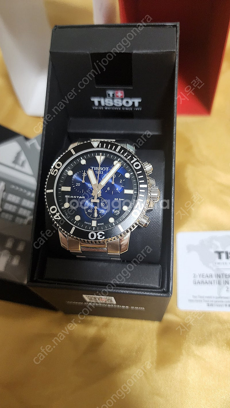 티쏘 TISSOT 시스타1000 크로노그래프청판44m--0