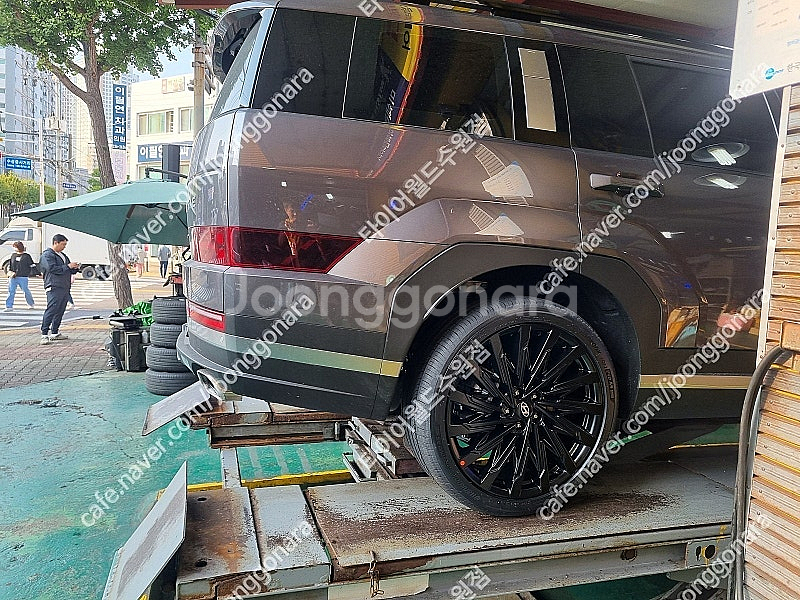 [판매] 디올 뉴 싼타페 블랙잉크 휠 21인치 대품작업--0