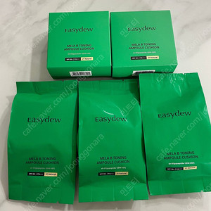 <새상품> 이지듀 한가인 기미쿠션 21호 5개 (본품2+리필3)