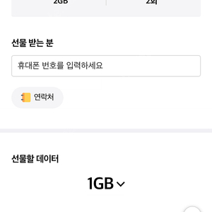 SKT 데이터 2기가 판매