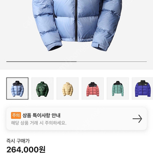 (W) 노스페이스 1996 레트로 눕시 자켓 포크 블루 S