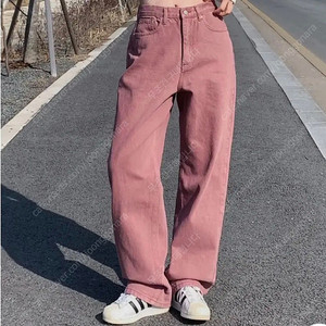 고고싱 피그먼 와이드 코튼 데님 팬츠 다크핑크 155 S