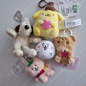 인형 키링 1천원~ 정리 산리오 폼폼푸린 그로밋 강아지 미코 라떼 토후냥 고양이 치미모 인형 키링 새제품