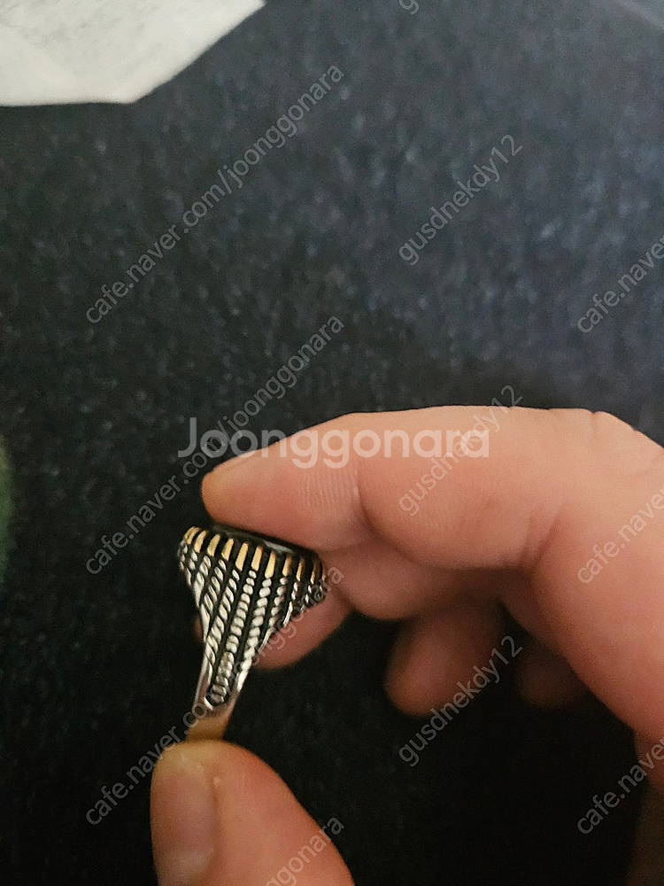 남성 스틸 스트릿 하이웨스트 패션 반지(6.5cm)--1