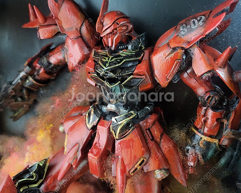 mg 시난주 건담도색 및 액자형 조명용디오라마(40x3...--0