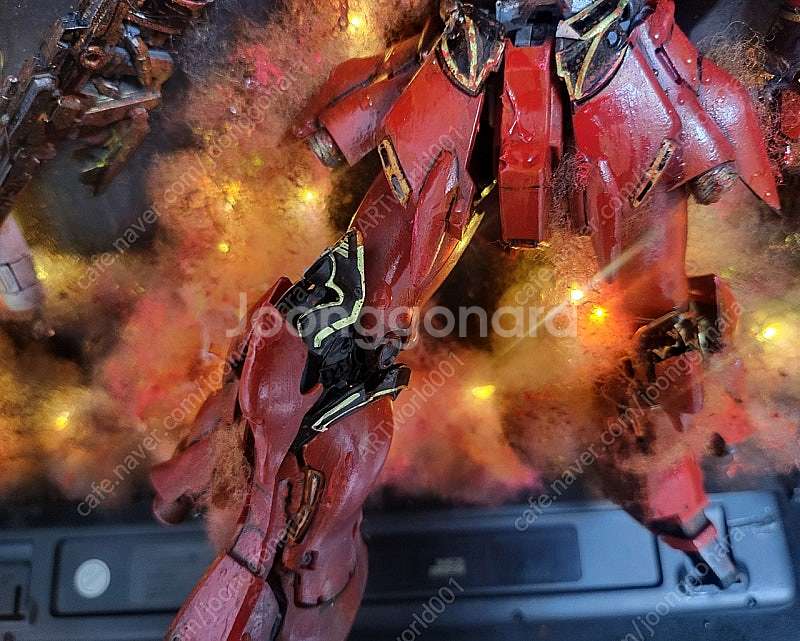 mg 시난주 건담도색 및 액자형 조명용디오라마(40x3...--2
