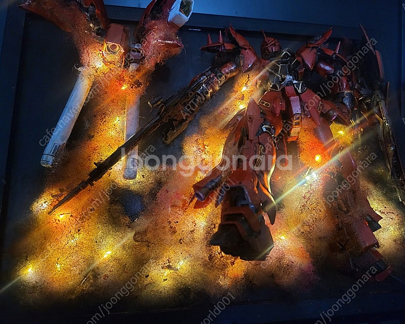 mg 시난주 건담도색 및 액자형 조명용디오라마(40x3...--3