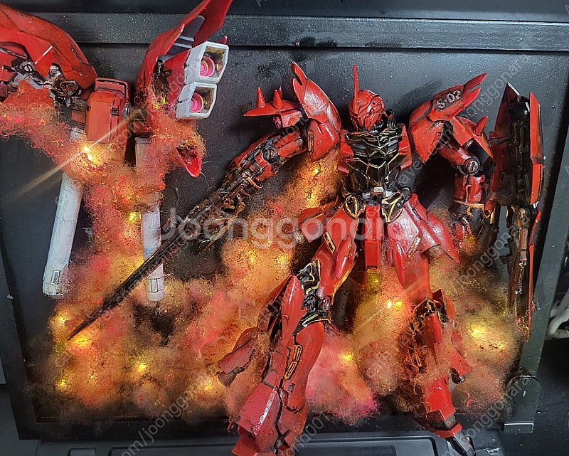 mg 시난주 건담도색 및 액자형 조명용디오라마(40x3...--5