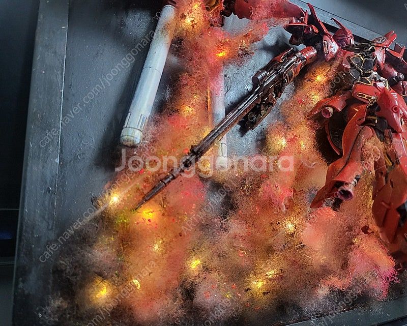 mg 시난주 건담도색 및 액자형 조명용디오라마(40x3...--7