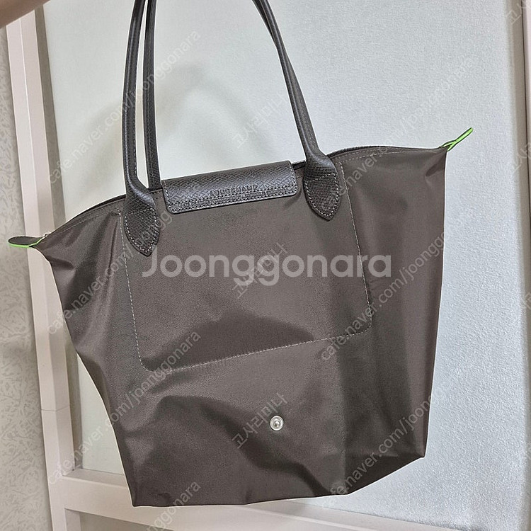 롱샴 르플레아쥬 그린 숄더백 브라운--3