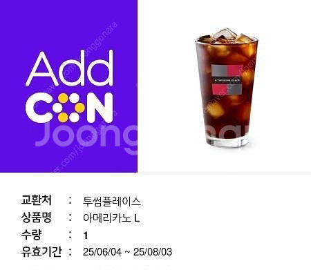 투썸플레이스 아이스아메리카노 L--0
