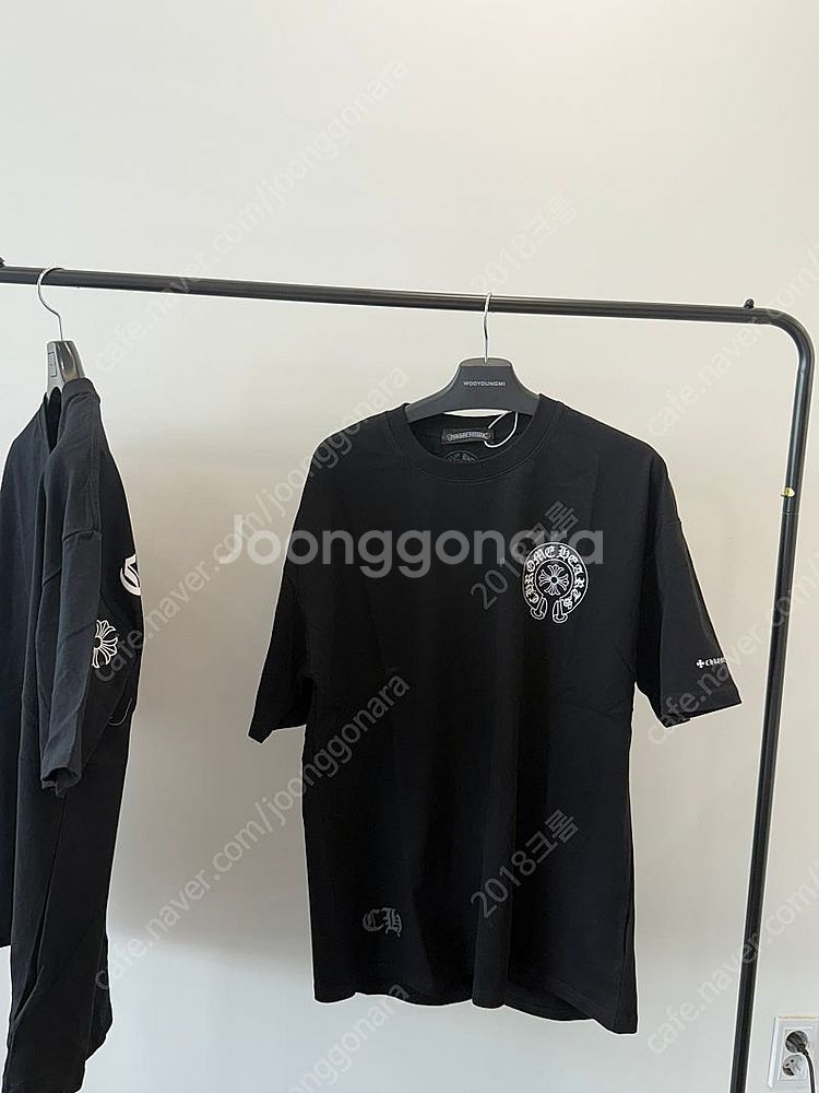새상품 크롬하츠 홀스슈 스탈 티셔츠 블랙 라지 & US...--0