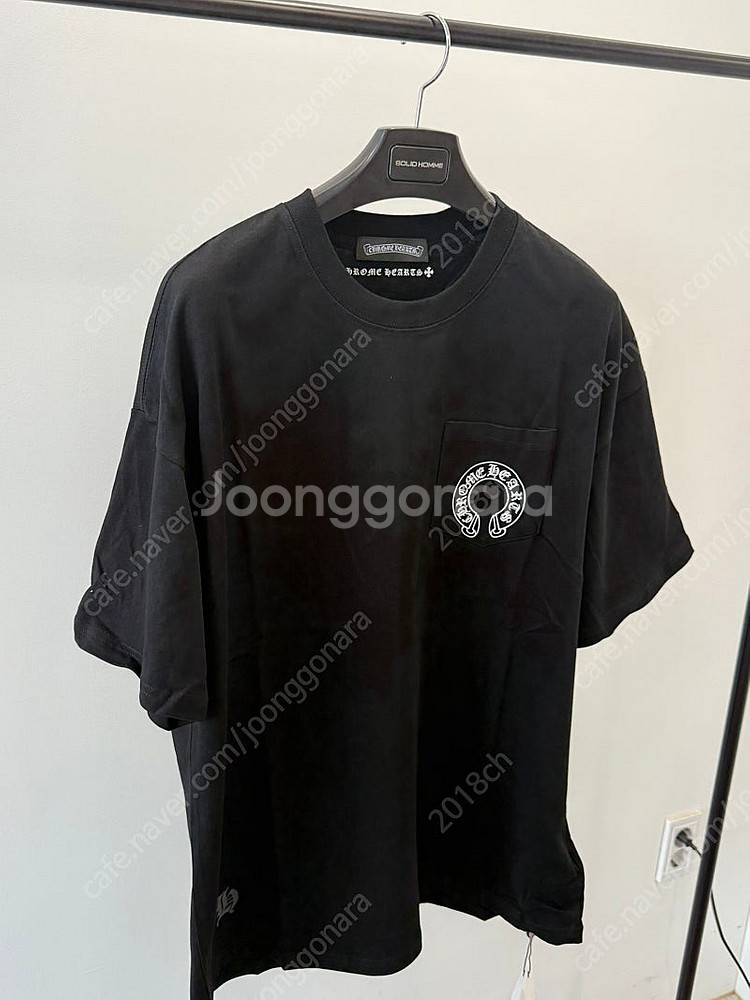 새상품 크롬하츠 홀스슈 스탈 티셔츠 블랙 라지 & US...--3