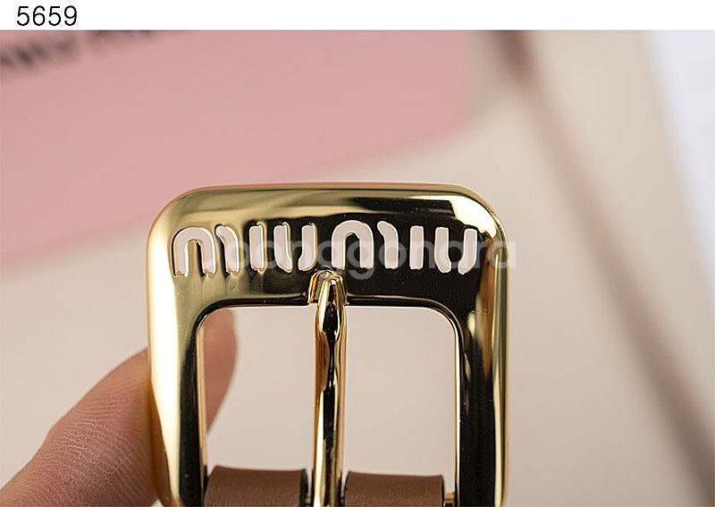 미우미우 [MIU MIU] 나파 가죽 벨트--8
