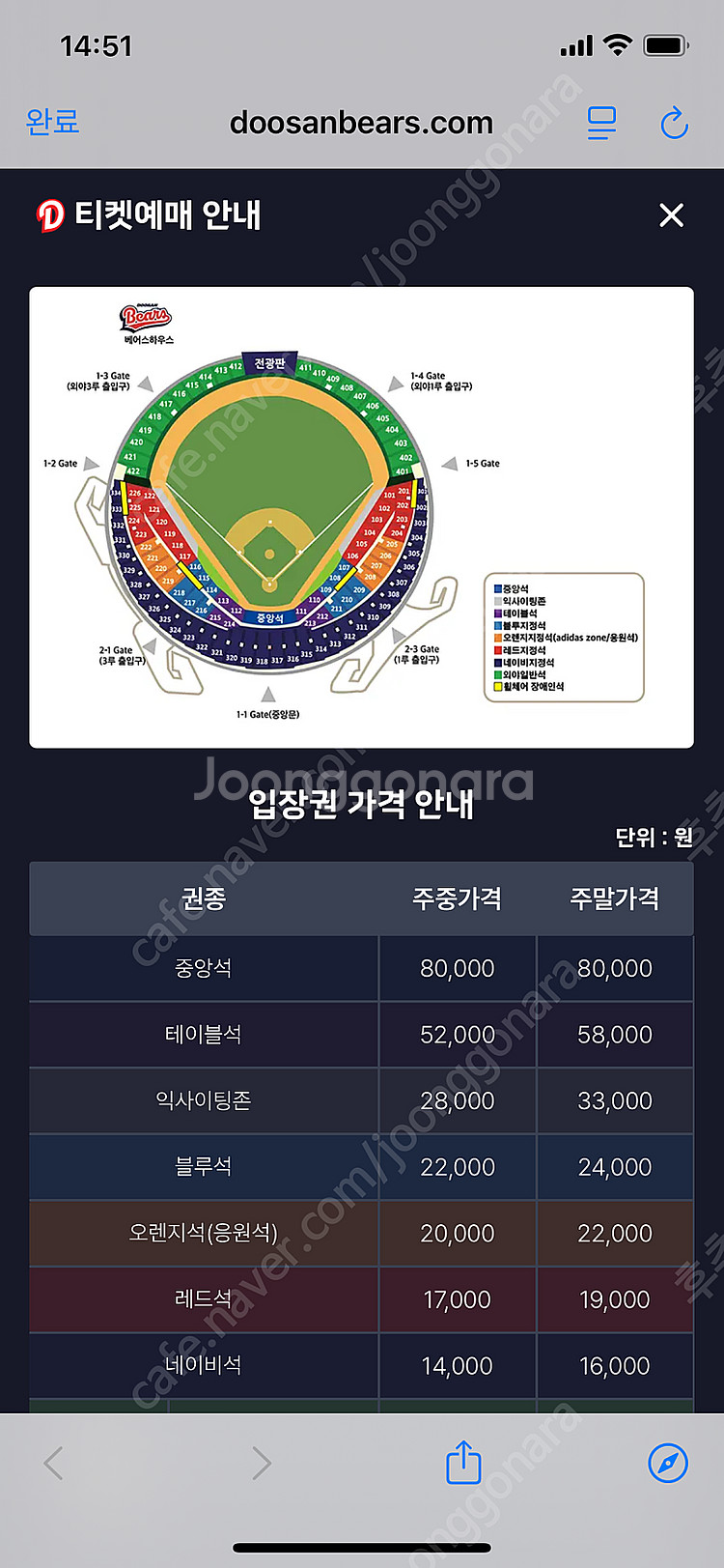 6.7 롯데 두산 1루 외야지정석 1매, 1루 레드석--0
