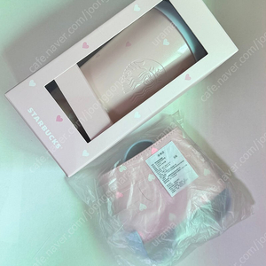 스타벅스 SS 중국 밸런타인 하트 핑크 엘마 텀블러 슬리브 포함, 디어러브 탱크 텀블러 503ml