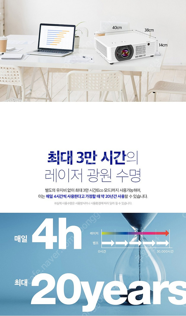 *최대 3만시간 사용가능*ㅡ8000안시 WUXGA 레이...--6