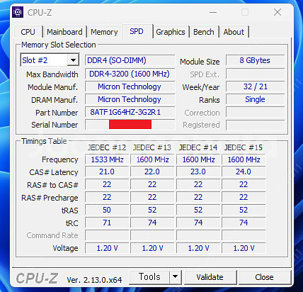 노트북 ddr4 8기가 마이크론 램 2개 판매합니다.--2