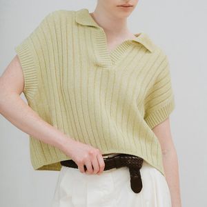 유메르 메종 니트 베스트 (라임)