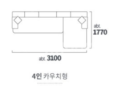 헷세드쇼파 프란시스 스카이블루 4인 카우치형판매합니다--5