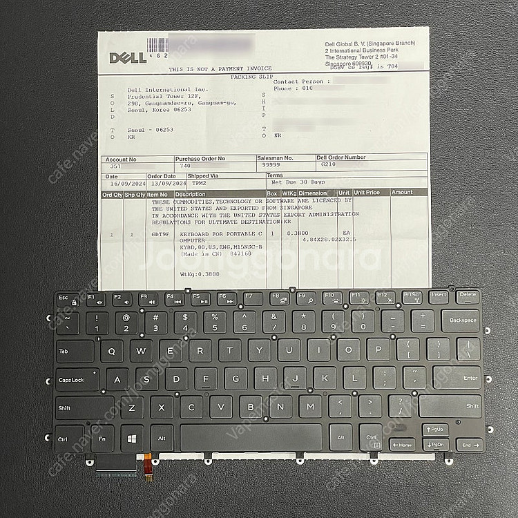 DELL XPS 15 9570 영문 키보드(GDT9F)--0