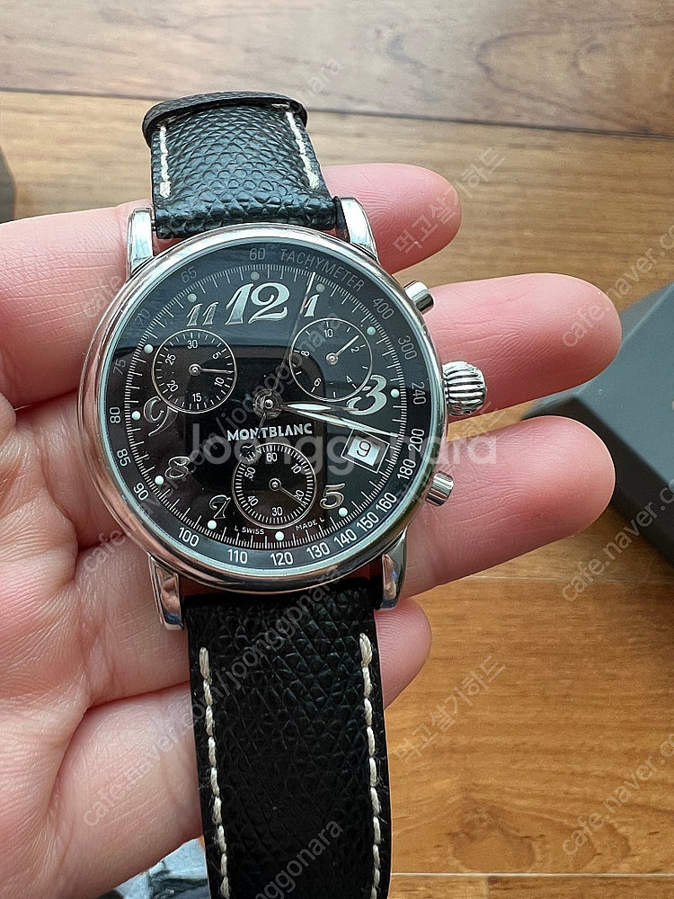 몽블랑 시계 스타 마이스타틕 크로노 스틸 36mm 검판--0