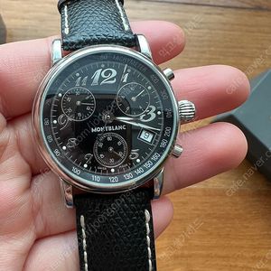 몽블랑 시계 스타 마이스타틕 크로노 스틸 36mm 검판