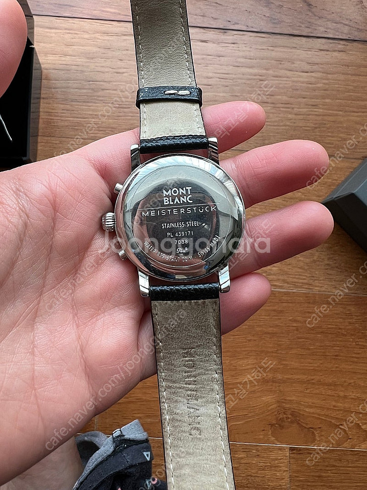 몽블랑 시계 스타 마이스타틕 크로노 스틸 36mm 검판--3