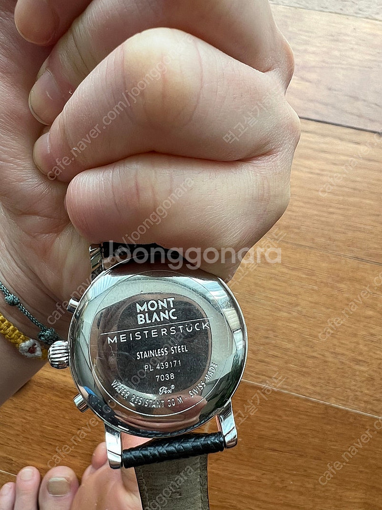 몽블랑 시계 스타 마이스타틕 크로노 스틸 36mm 검판--6