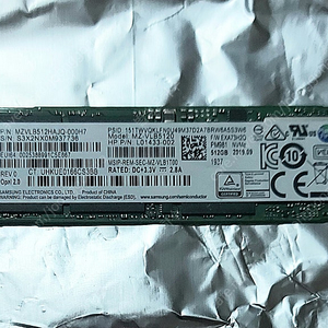 노트북용 삼성 DDR4 PC4-3200 8GB×2 16GB,SSD 삼성 PM981 m.2 NVMe 512GB