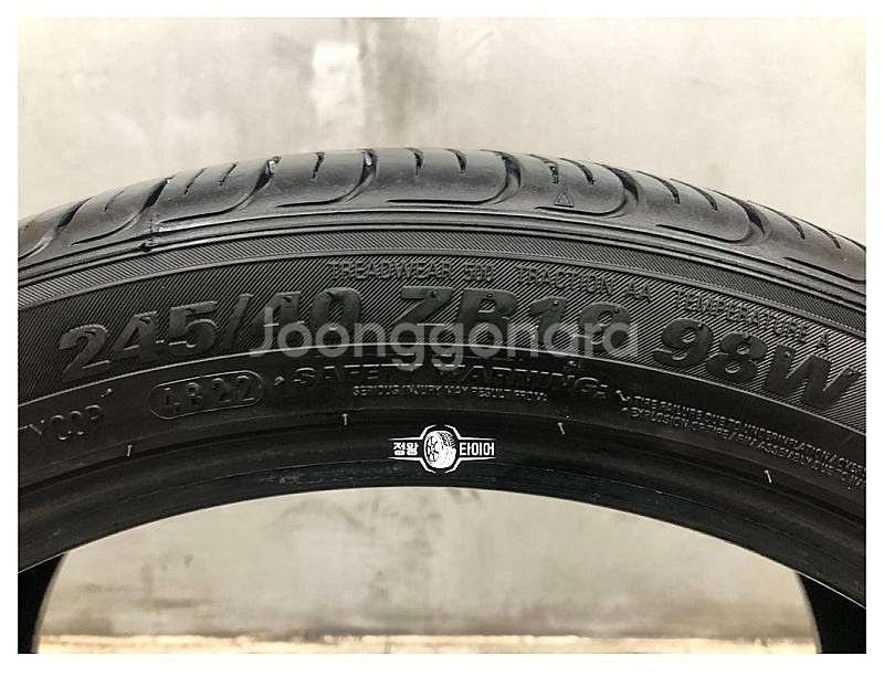 중고타이어 오페라골드 245/40R19 그랜저IG--3