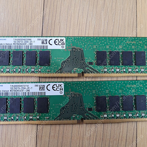 삼성 ddr4 16GB ( pc4-25600 / 3200 ) x 2개 , 택포 63,000 원