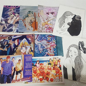 (90년대)고전애니 사진엽서,고전굿즈,공책노트,클램프(X엑스),세일러문 넵튠,치비문,마법소녀 리나,마법기사레이어스,슬램덩크 일러스트
