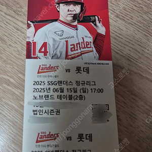 야구 티켓 (ssg vs 롯데)