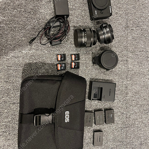 캐논 M6 Mark2 입문용 미러리스 카메라, 15-45mm, 24mm, eos-m마운트, 정품 베터리 등
