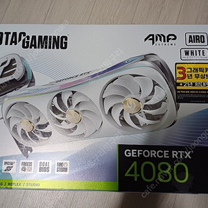 zotac 4080 amp airo 화이트 그래픽카드